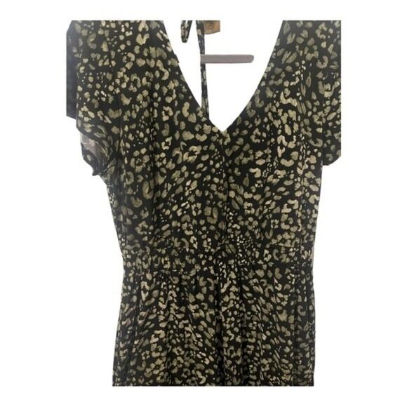 Tommy Bahama Wild One Wide Leg Black and Green Jumpsuit - Size Small - Picture 4 of 13